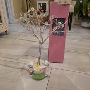 Musical Easter Avenue Egg Tree With Porcelain Base With Ornaments